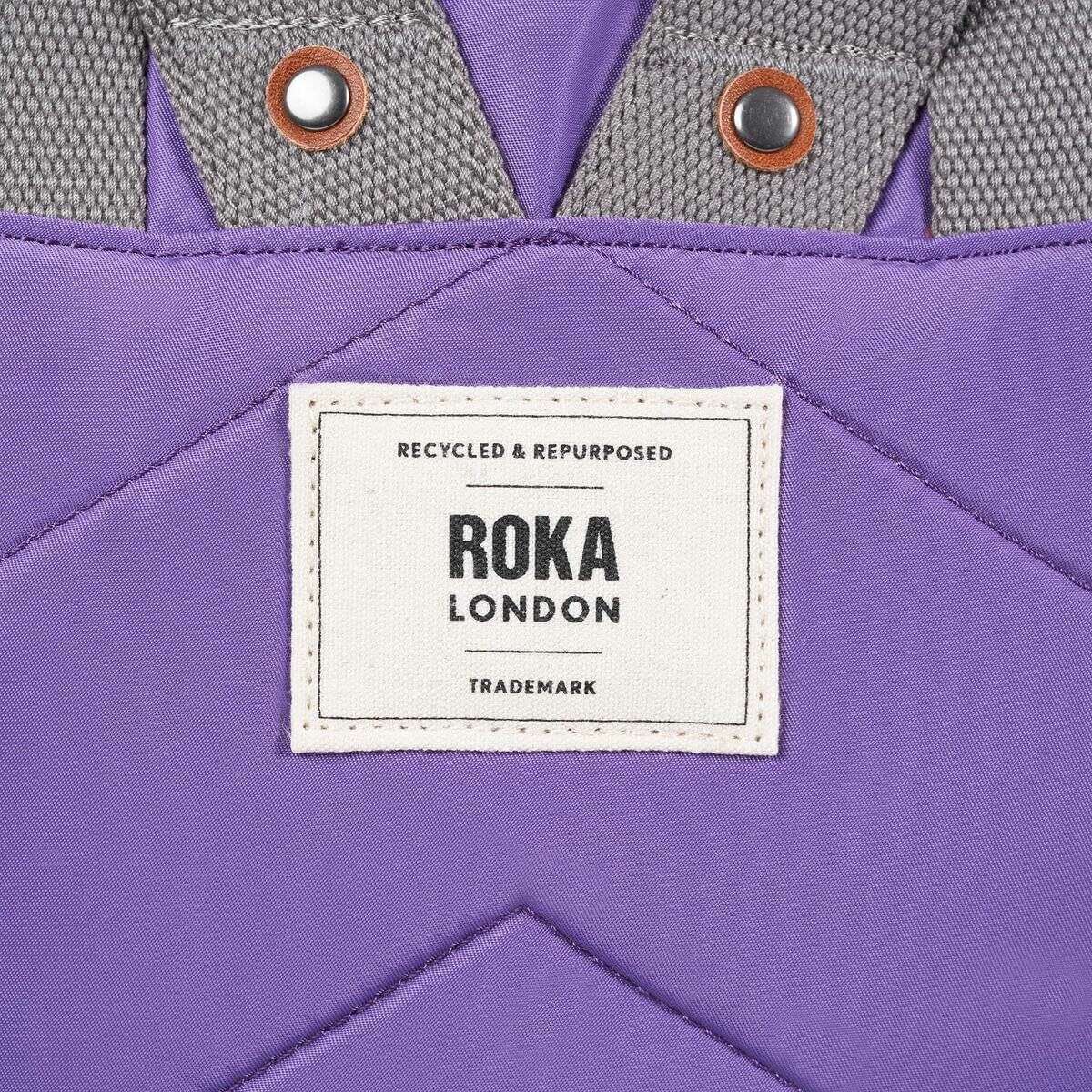 Roka Canfield B Small Recycled Nylon Backpack - Fresh Purple - Image 7