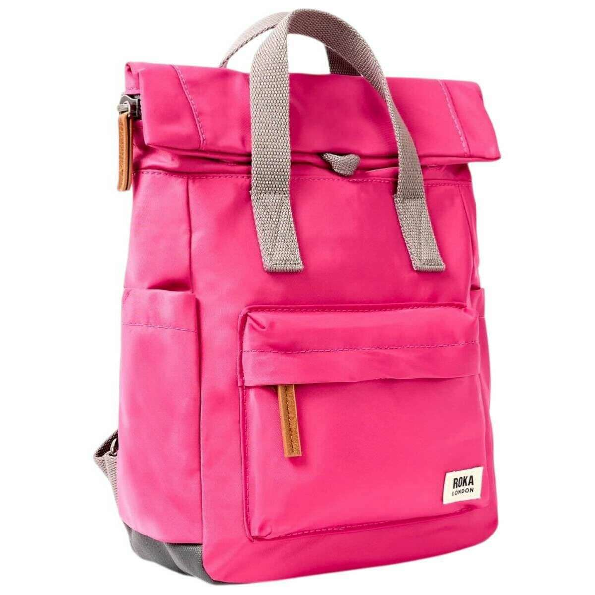 Roka Canfield B Small Recycled Nylon Backpack - Granita Red - Image 3
