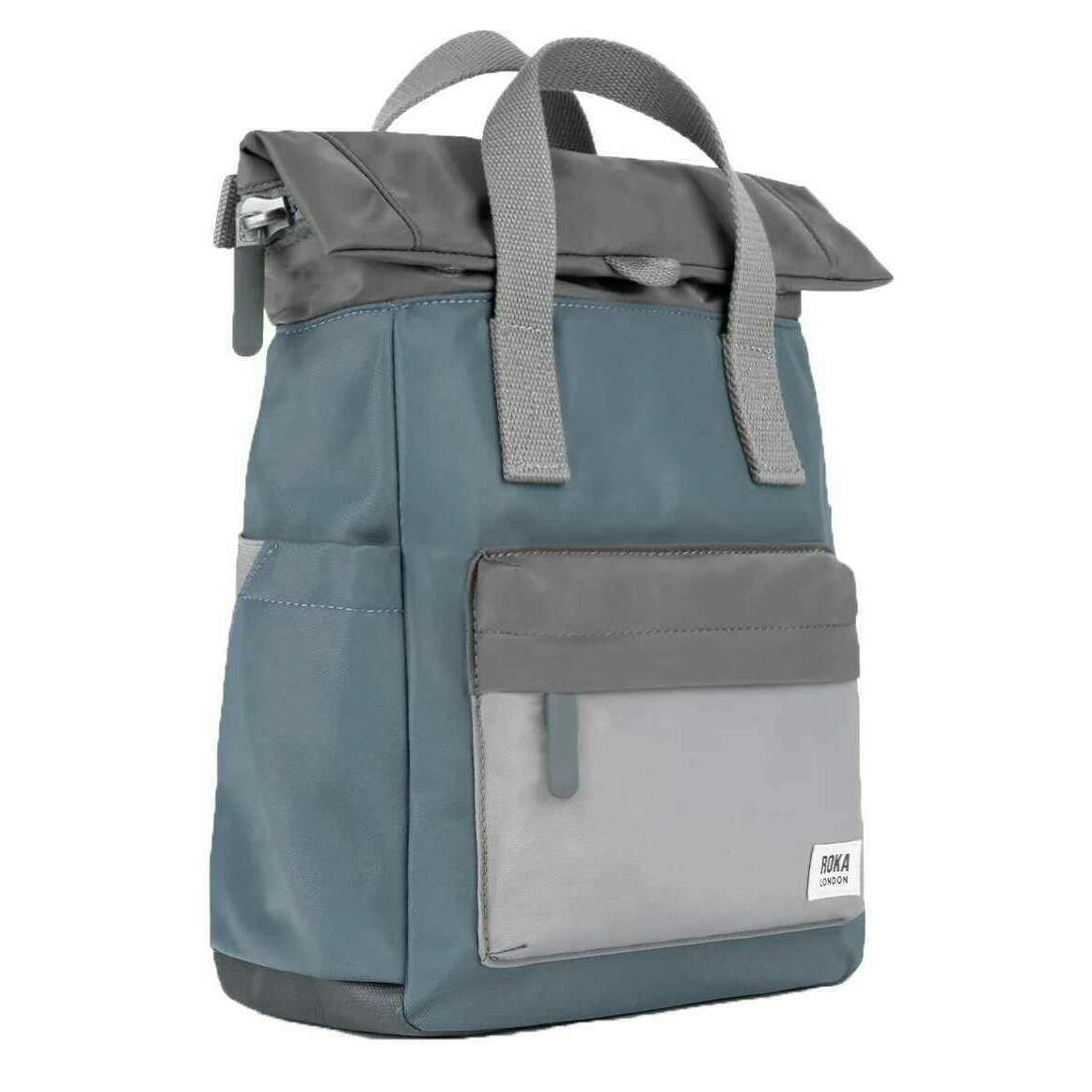 Roka Canfield B Small Recycled Nylon Backpack - Grey Tonal - Image 3