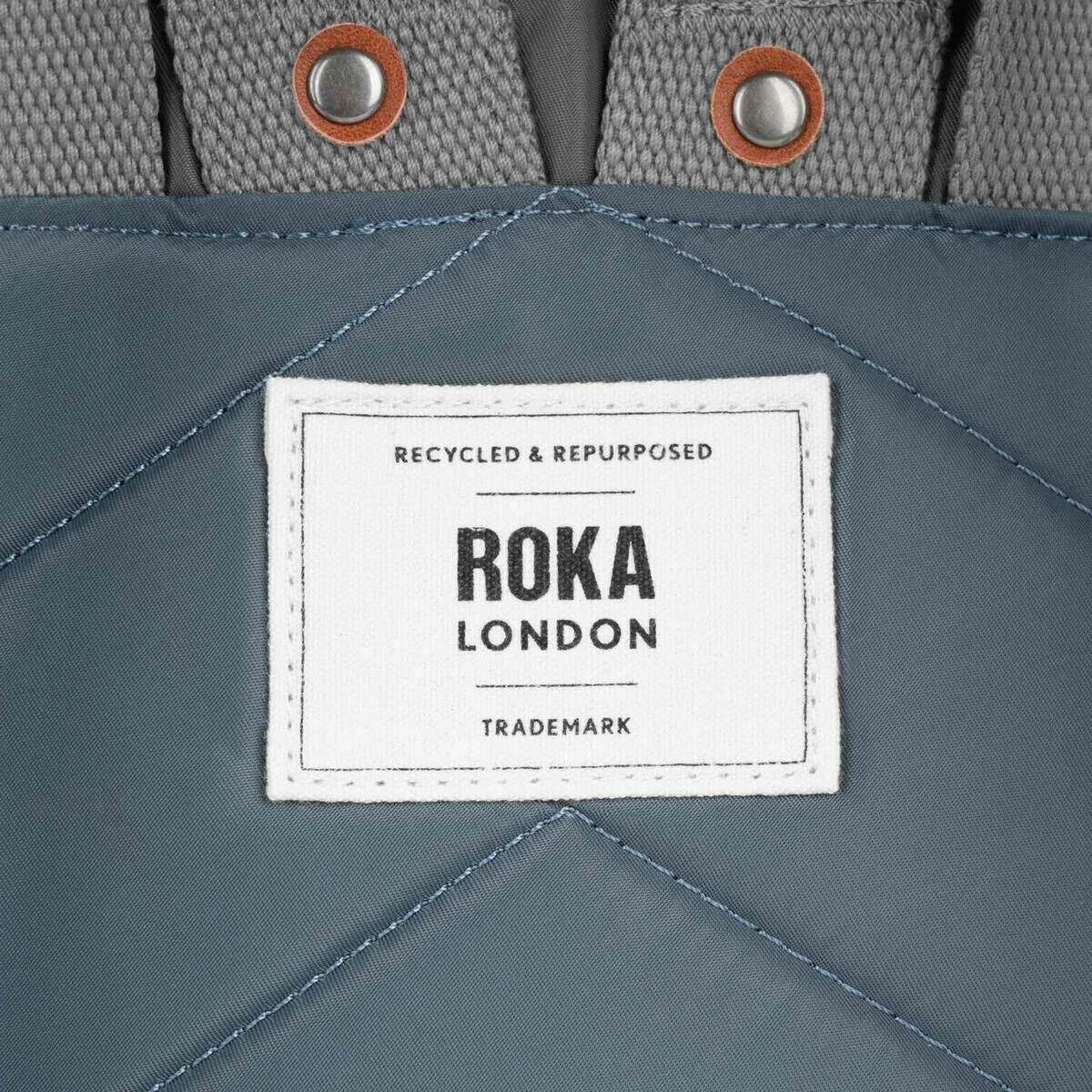 Roka Canfield B Small Recycled Nylon Backpack - Grey Tonal - Image 7