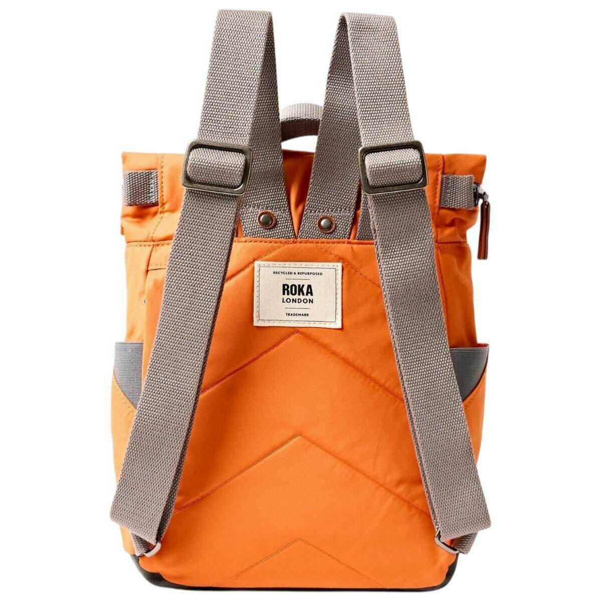 Roka Canfield B Small Recycled Nylon Backpack - Jaffa Orange - Image 2