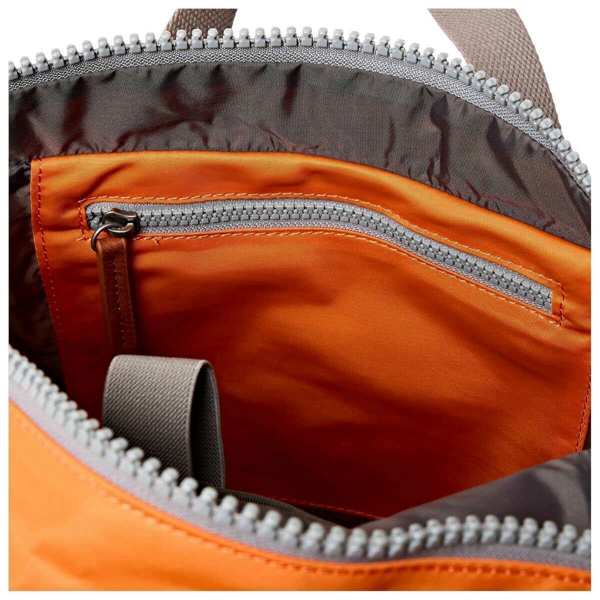 Roka Canfield B Small Recycled Nylon Backpack - Jaffa Orange - Image 4