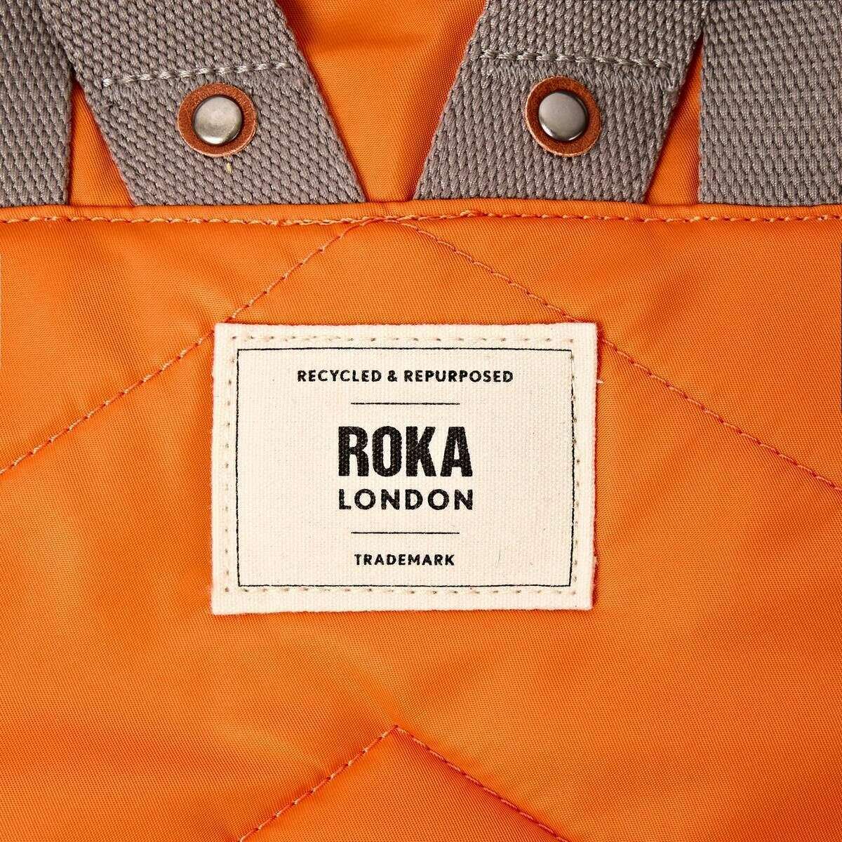 Roka Canfield B Small Recycled Nylon Backpack - Jaffa Orange - Image 6
