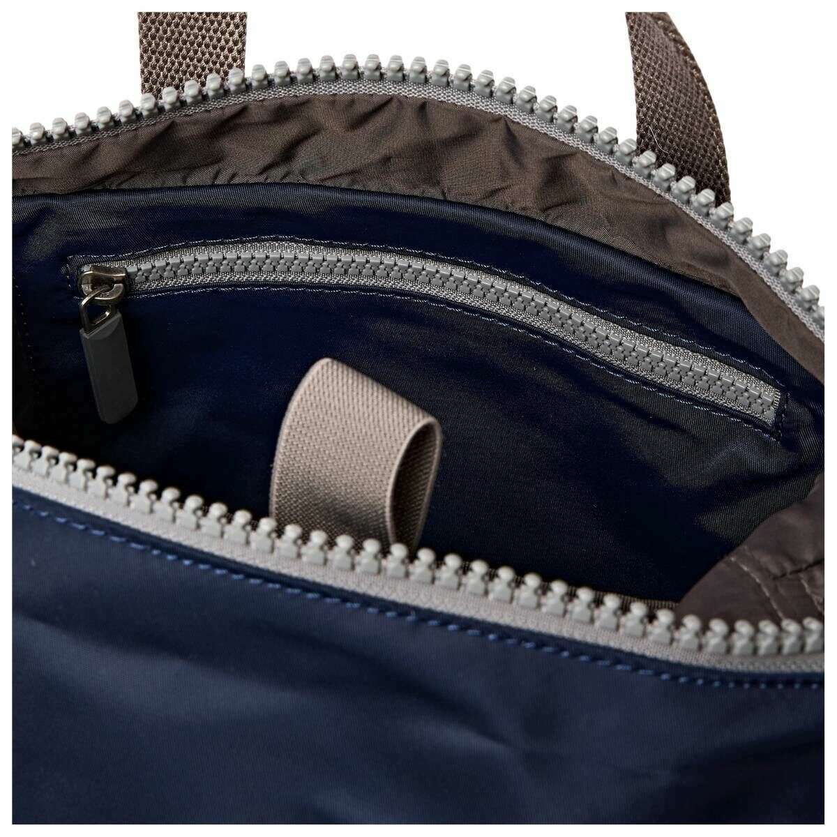 Roka Canfield B Small Recycled Nylon Backpack - Midnight Stripe Navy - Image 4