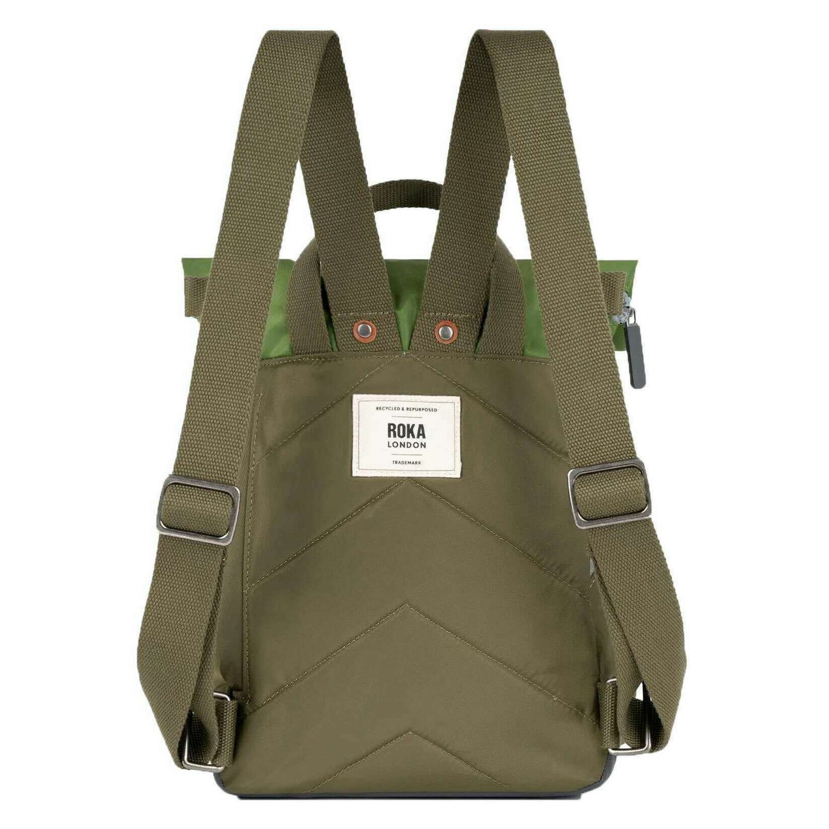 Roka Canfield B Small Recycled Nylon Backpack - Military Tonal Green - Image 2