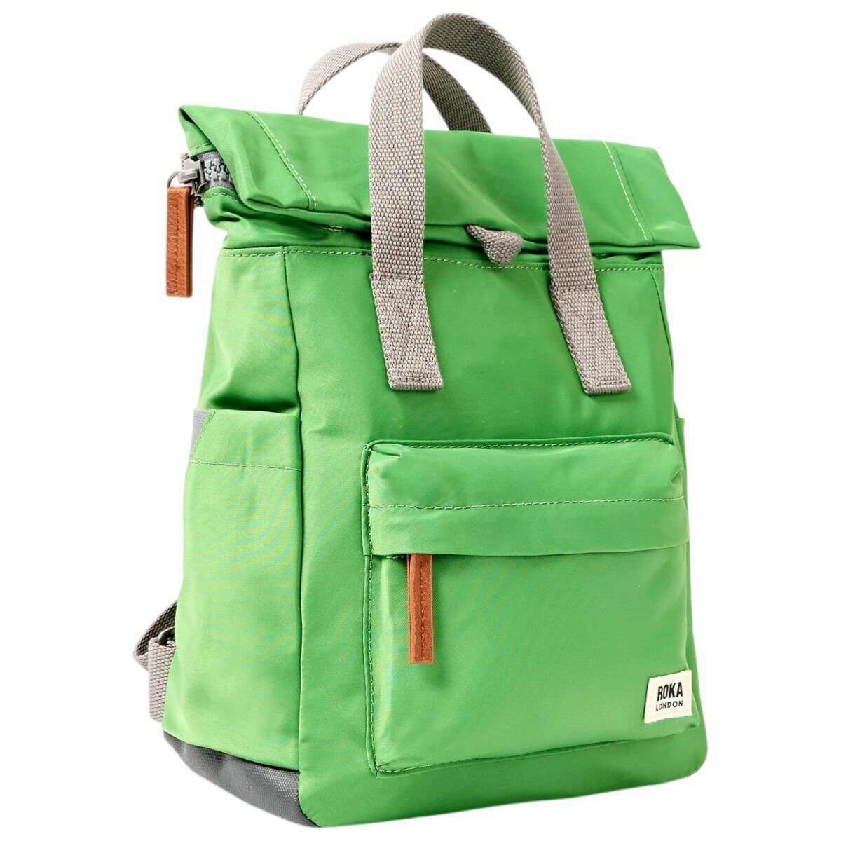 Roka Canfield B Small Recycled Nylon Backpack - Online Lime Green - Image 3