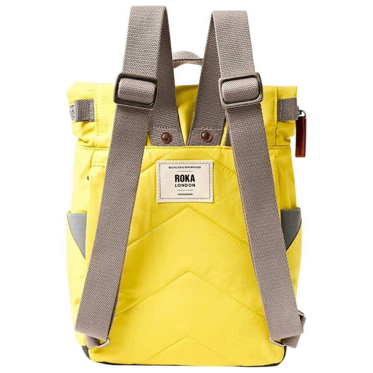 Roka Canfield B Small Recycled Nylon Backpack - Passion Fruit Yellow - Image 2