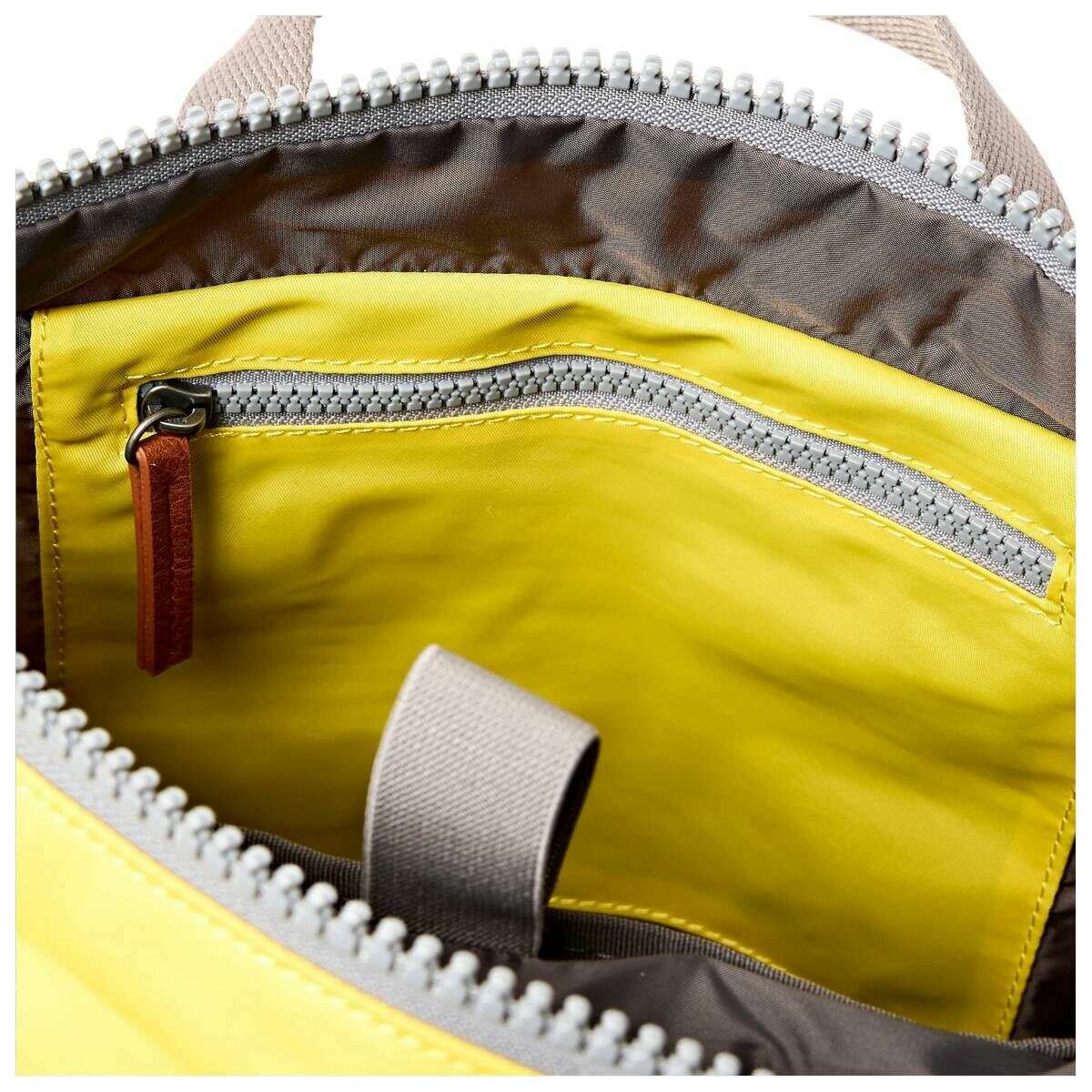 Roka Canfield B Small Recycled Nylon Backpack - Passion Fruit Yellow - Image 4