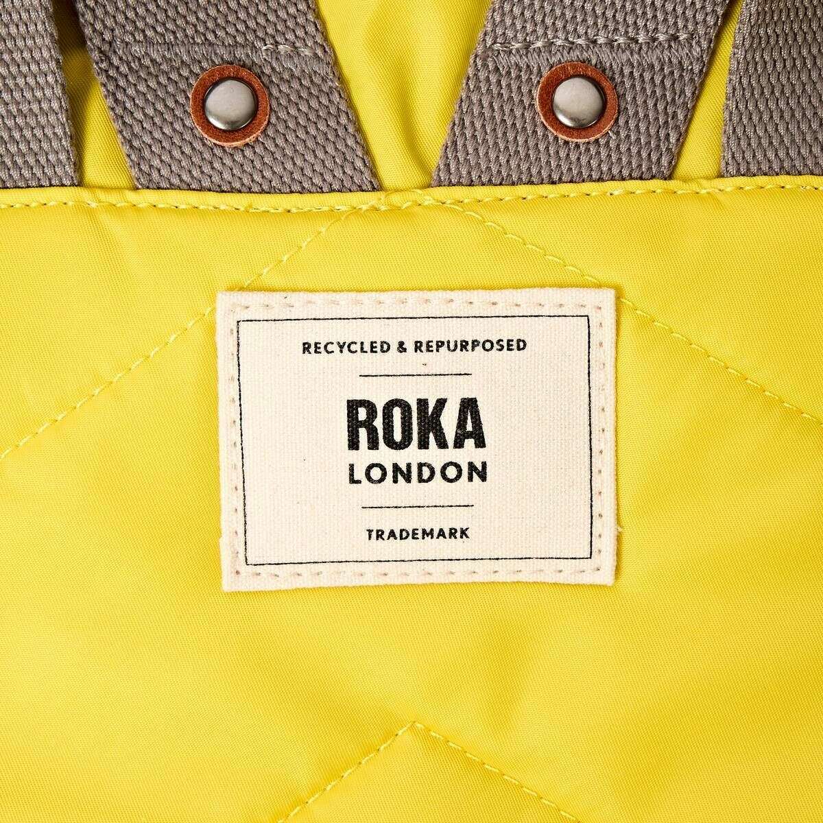 Roka Canfield B Small Recycled Nylon Backpack - Passion Fruit Yellow - Image 6