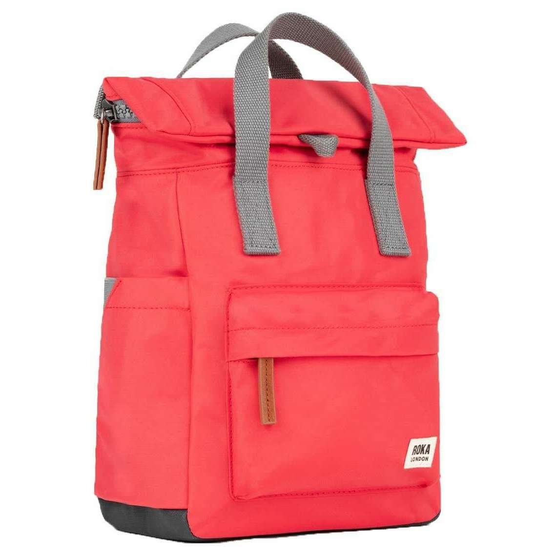 Roka Canfield B Small Recycled Nylon Backpack - Poppy Red - Image 3