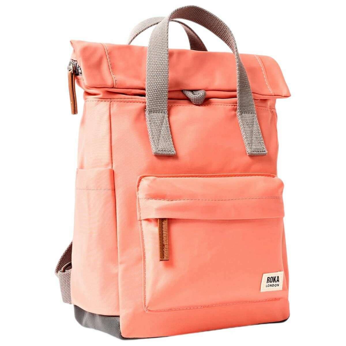 Roka Canfield B Small Recycled Nylon Backpack - Sugar Coral Pink - Image 3