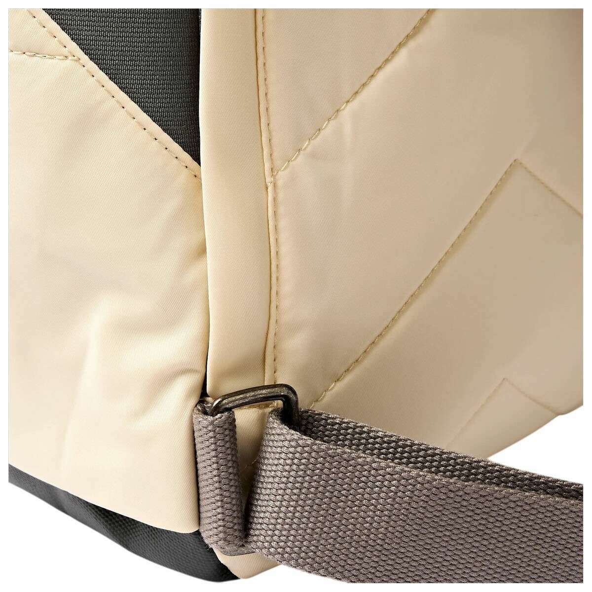 Roka Canfield B Small Recycled Nylon Backpack - Wax Paper Stripe Cream - Image 5