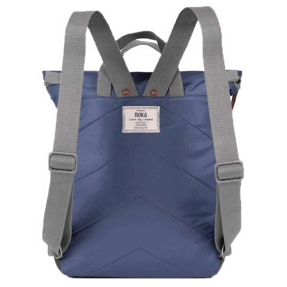 Roka Canfield B Small Sustainable Nylon Backpack - Airforce Blue - Image 2