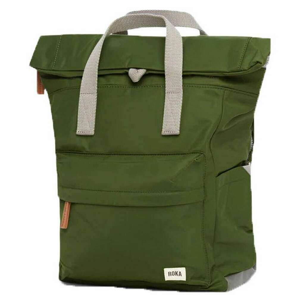 Roka Canfield B Small Sustainable Nylon Backpack - Avocado Green - Image 3