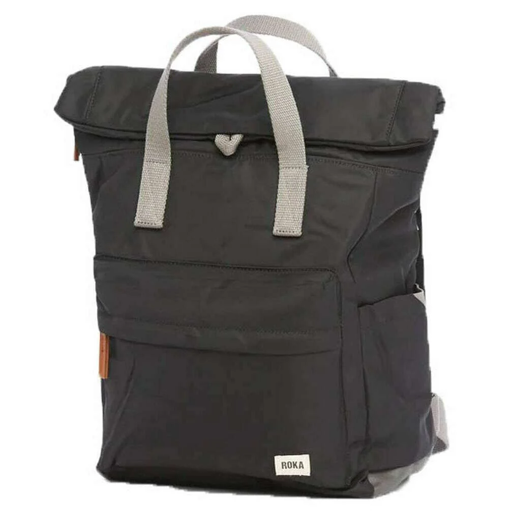 Roka Canfield B Small Sustainable Nylon Backpack - Black - Image 3