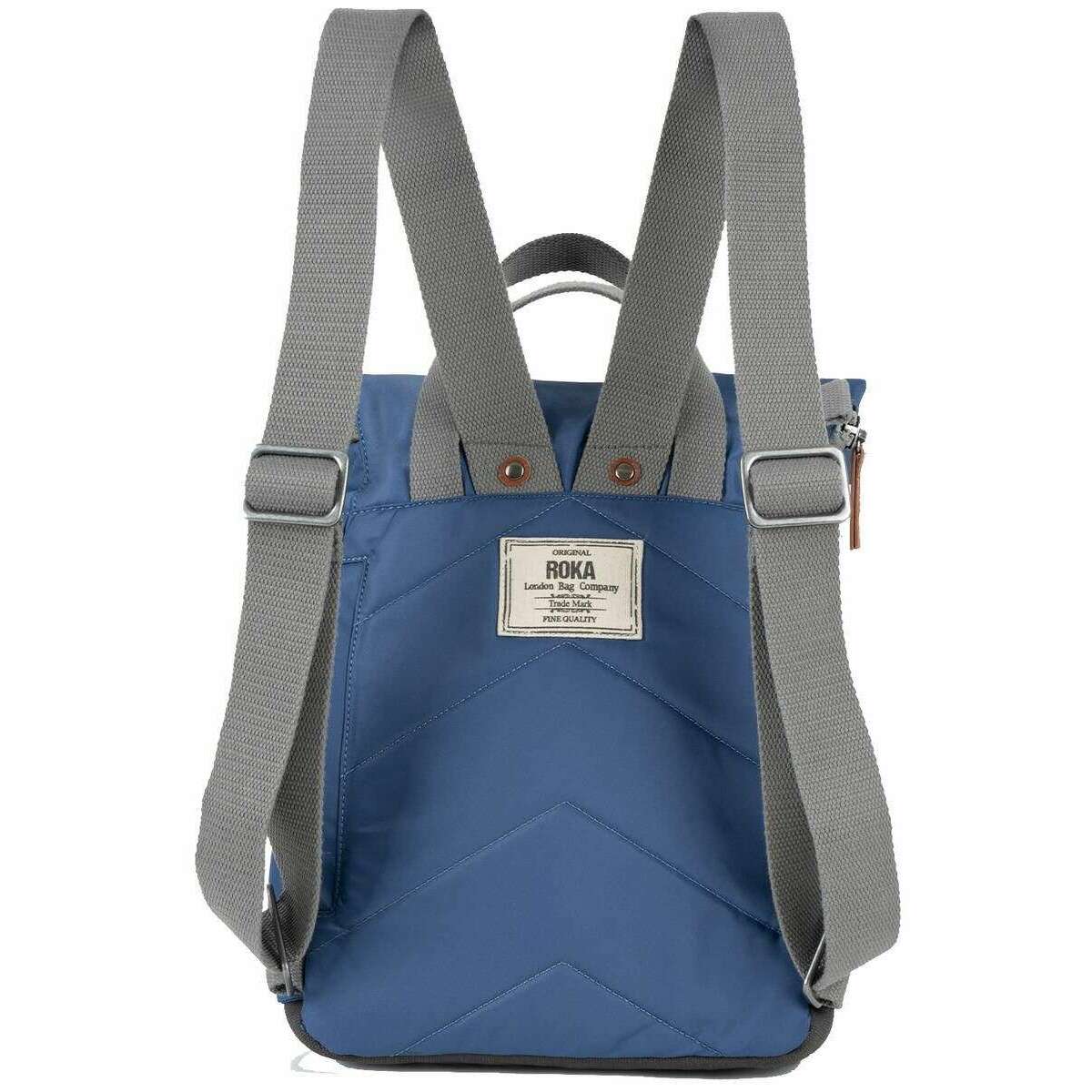 Roka Canfield B Small Sustainable Nylon Backpack - Burnt Blue - Image 2