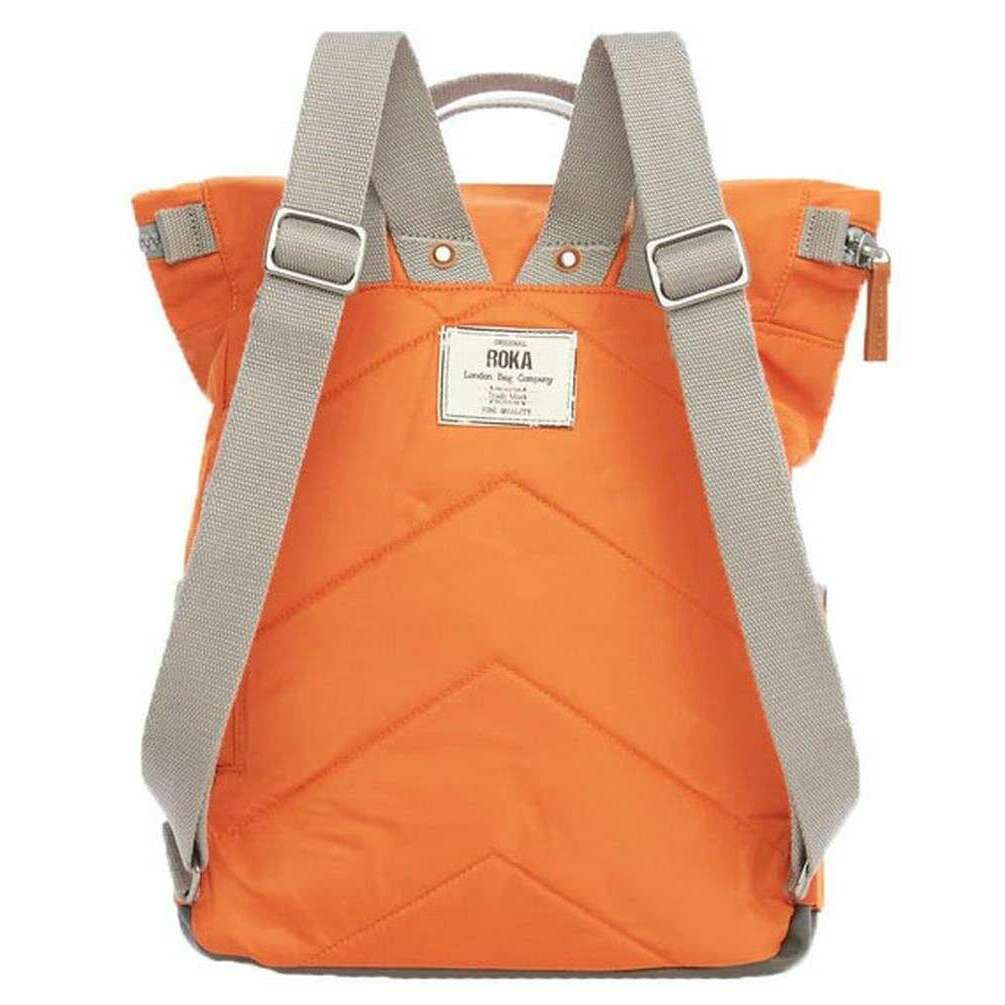 Roka Canfield B Small Sustainable Nylon Backpack - Burnt Orange - Image 2