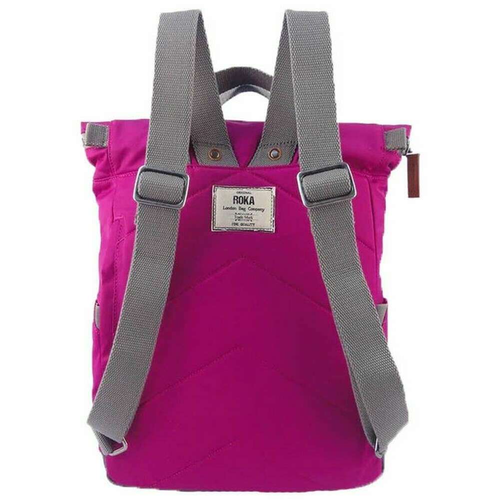 Roka Canfield B Small Sustainable Nylon Backpack - Candy Pink - Image 2