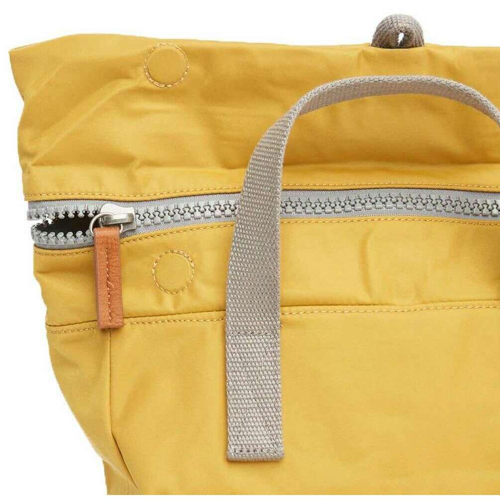 Roka Canfield B Small Sustainable Nylon Backpack - Corn Yellow - Image 5