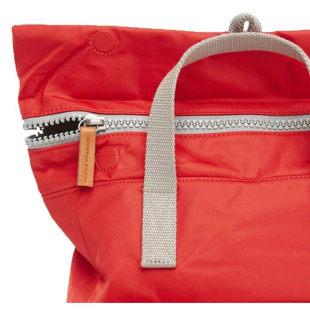 Roka Canfield B Small Sustainable Nylon Backpack - Cranberry Red - Image 5