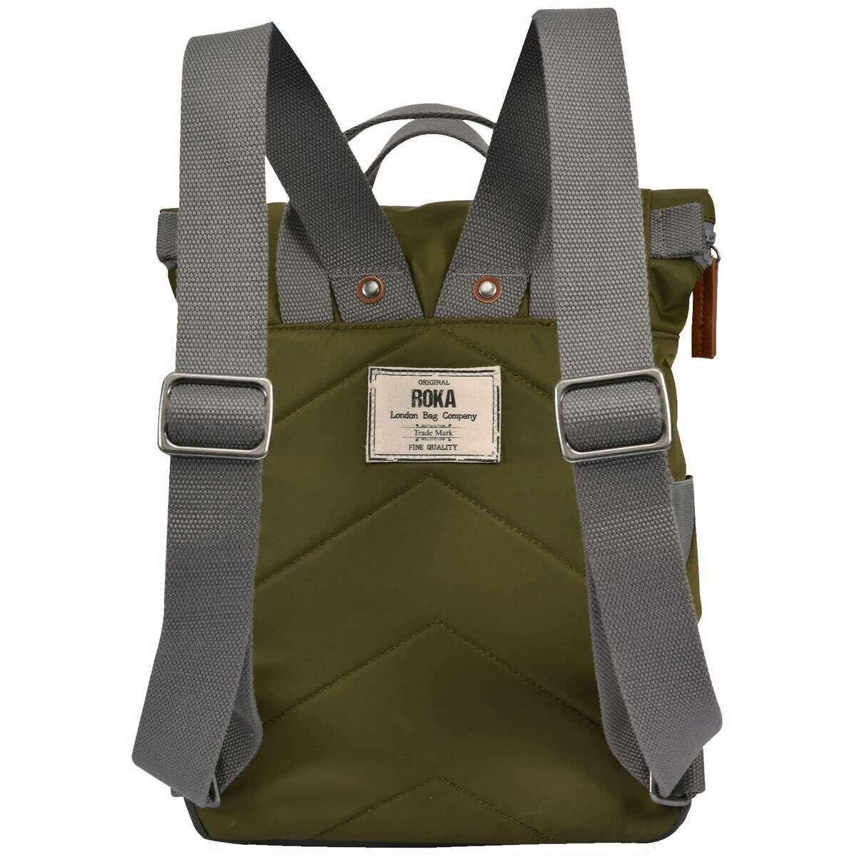 Roka Canfield B Small Sustainable Nylon Backpack - Military Green - Image 2