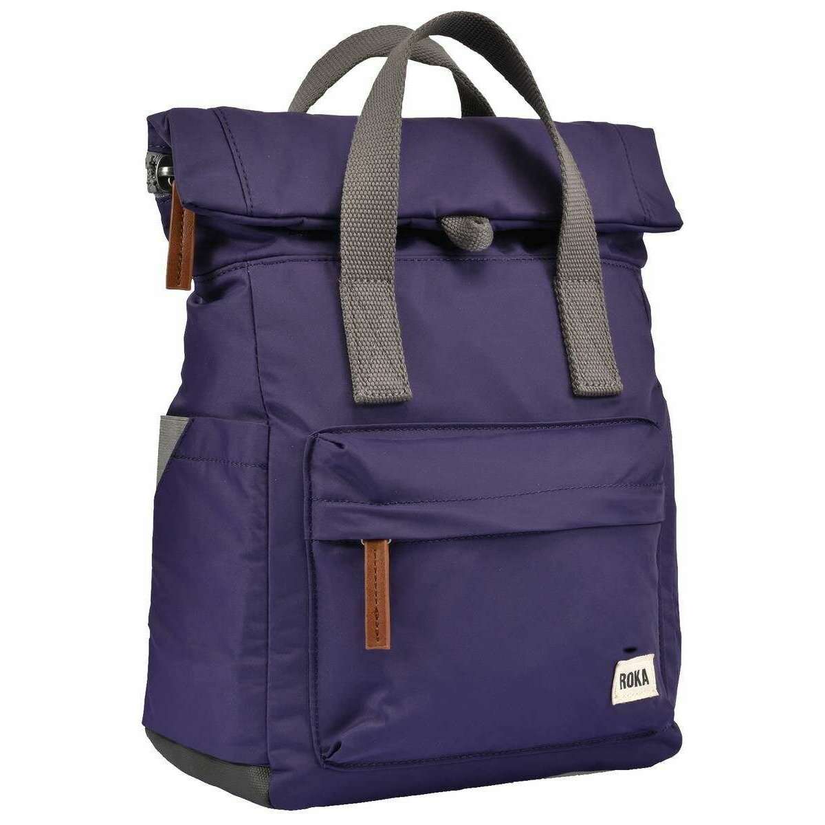 Roka Canfield B Small Sustainable Nylon Backpack - Mulberry Purple - Image 4