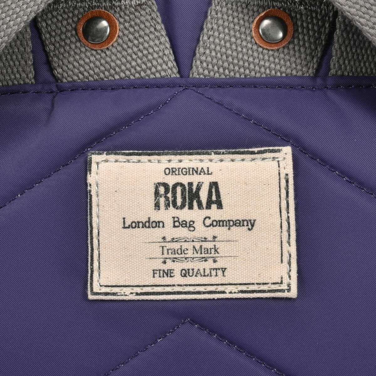Roka Canfield B Small Sustainable Nylon Backpack - Mulberry Purple - Image 5