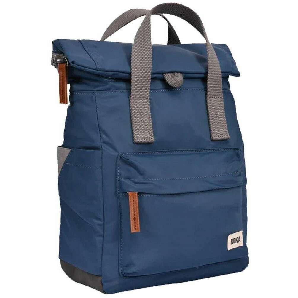 Roka Canfield B Small Sustainable Nylon Backpack - Pacific Blue - Image 3