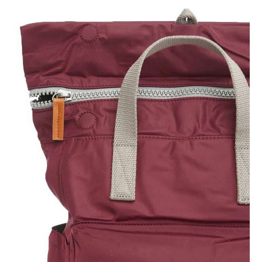 Roka Canfield B Small Sustainable Nylon Backpack - Plum Burgundy - Image 3