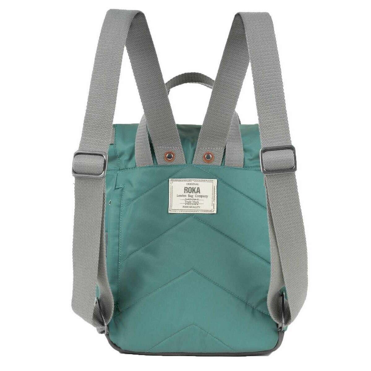 Roka Canfield B Small Sustainable Nylon Backpack - Sage Green - Image 2