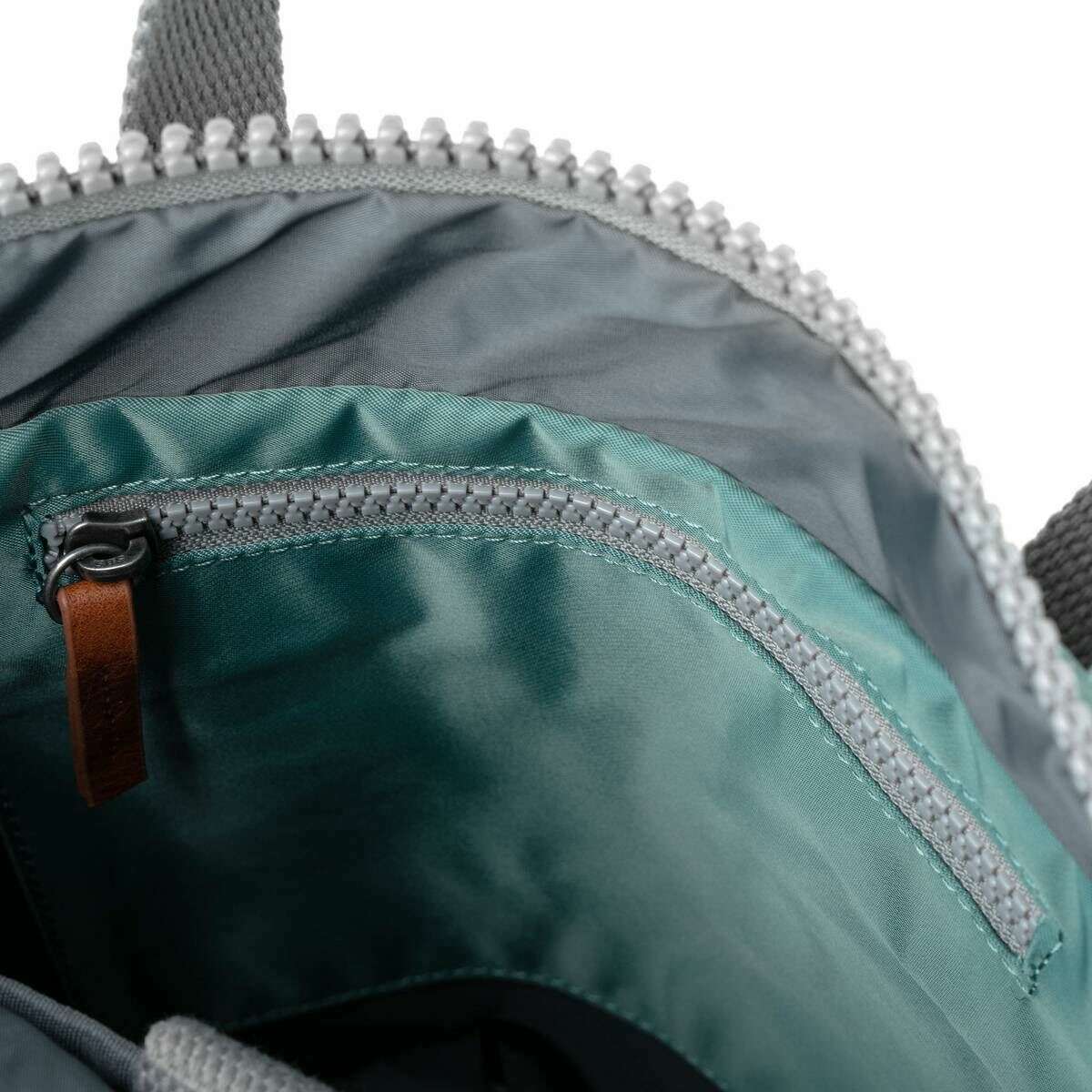 Roka Canfield B Small Sustainable Nylon Backpack - Sage Green - Image 4