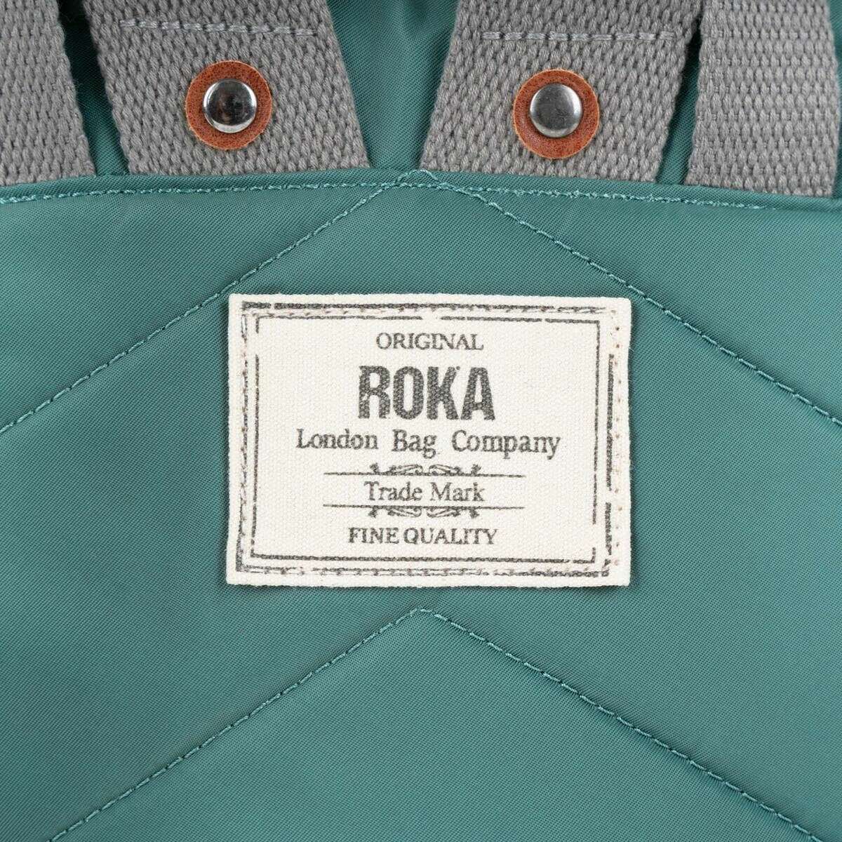 Roka Canfield B Small Sustainable Nylon Backpack - Sage Green - Image 7