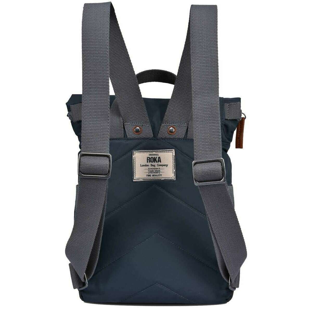 Roka Canfield B Small Sustainable Nylon Backpack - Smoke Grey - Image 2