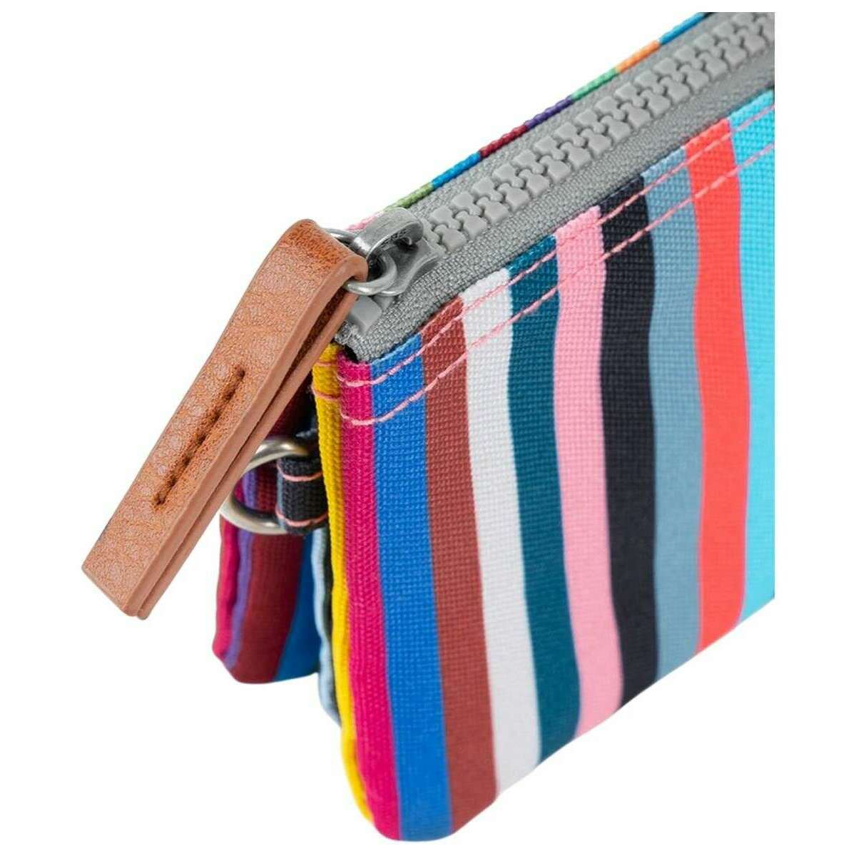 Roka Carnaby Medium Recycled Canvas Wallet - Multi-colour Stripe - Image 7