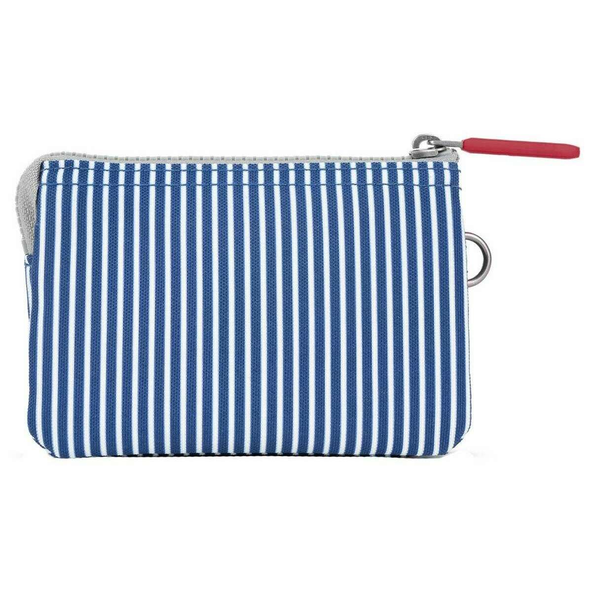 Roka Carnaby Small Hickory with Red Recycled Canvas Wallet - Red/Blue/White - Image 2