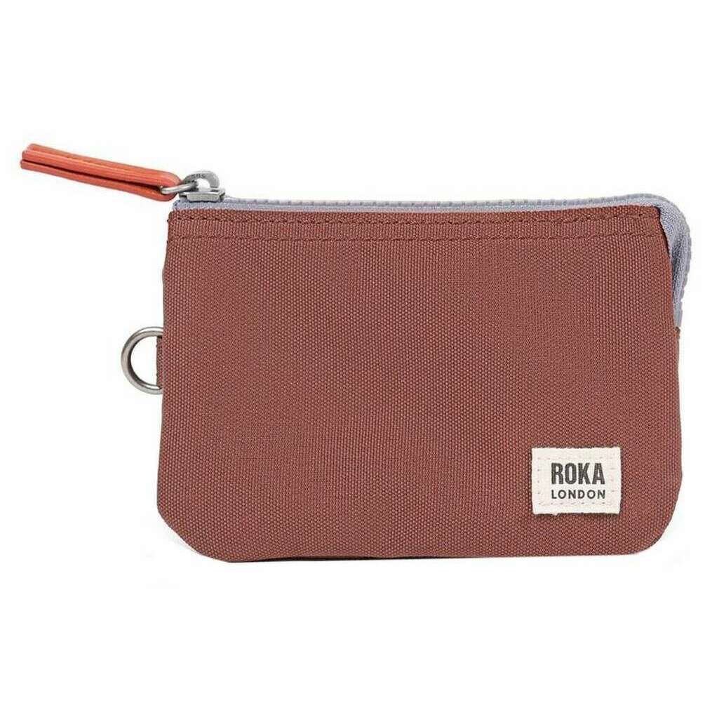 Roka Carnaby Small Recycled Canvas Wallet - Coco Brown