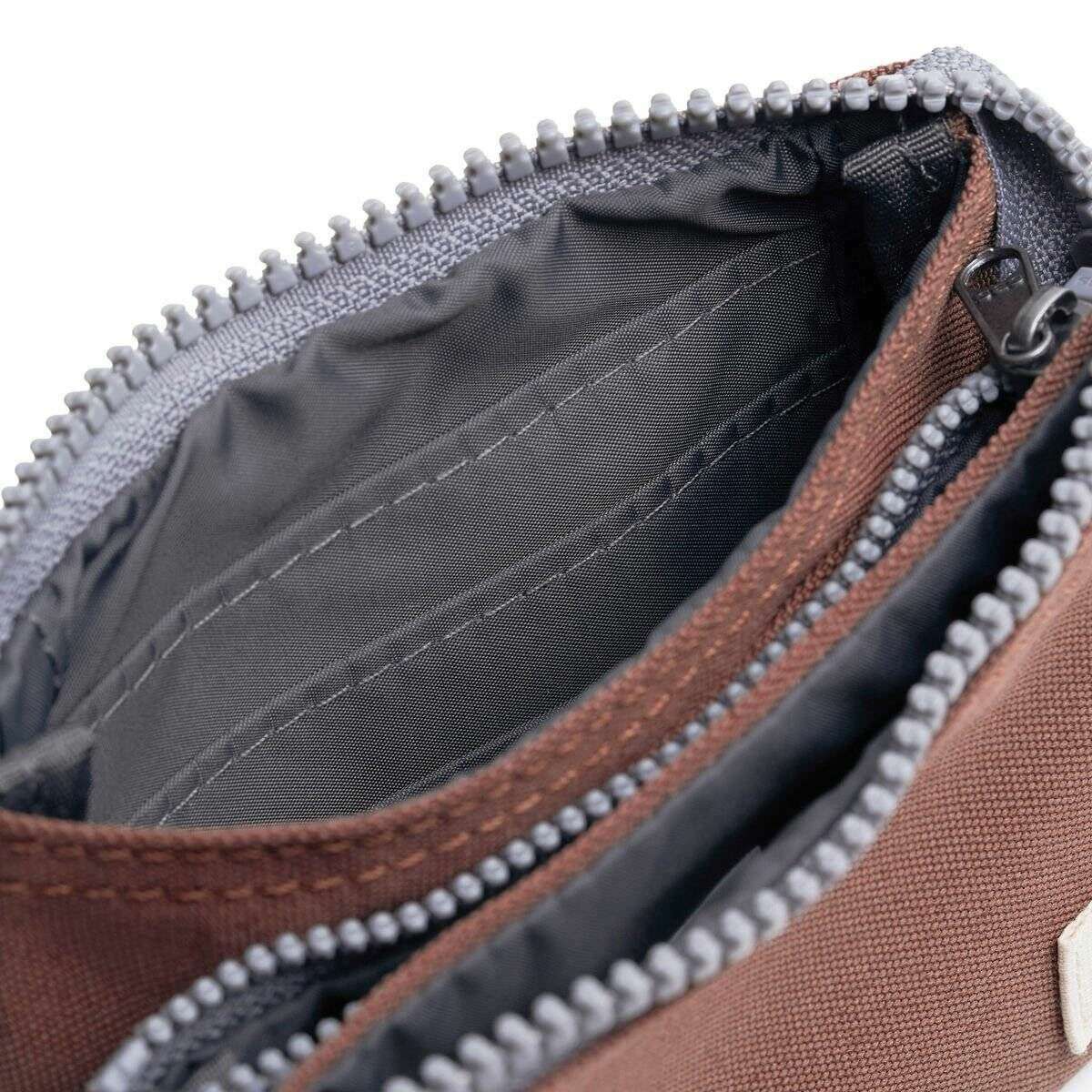 Roka Carnaby Small Recycled Canvas Wallet - Coco Brown - Image 5