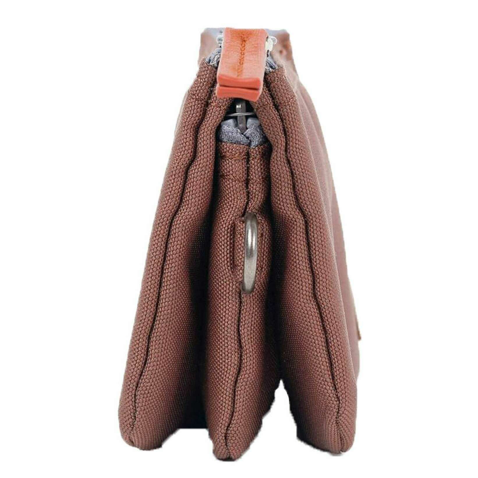 Roka Carnaby Small Recycled Canvas Wallet - Coco Brown - Image 6