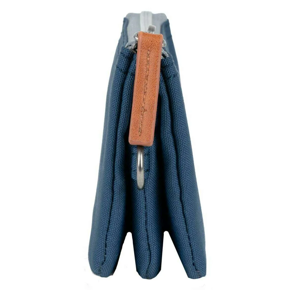 Roka Carnaby Small Recycled Canvas Wallet - Deep Blue - Image 4