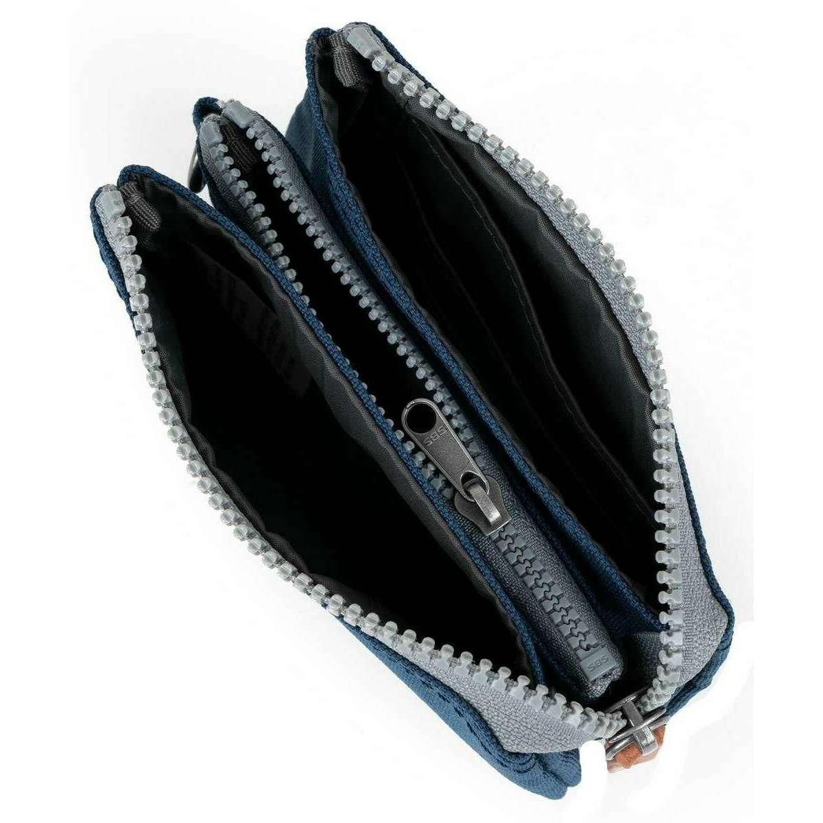 Roka Carnaby Small Recycled Canvas Wallet - Deep Blue - Image 6