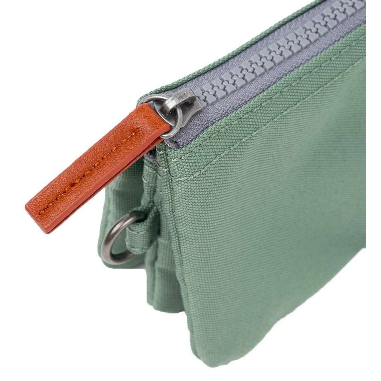 Roka Carnaby Small Recycled Canvas Wallet - Frost Green - Image 7
