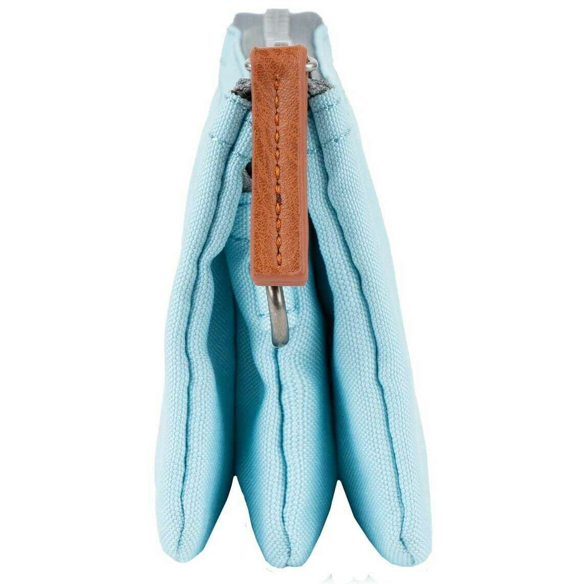 Roka Carnaby Small Recycled Canvas Wallet - Ice Blue - Image 4