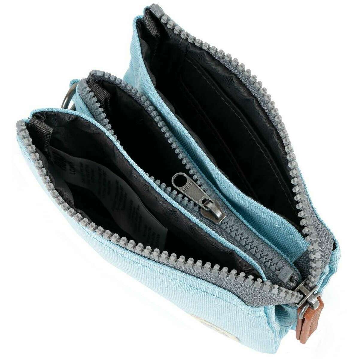 Roka Carnaby Small Recycled Canvas Wallet - Ice Blue - Image 5