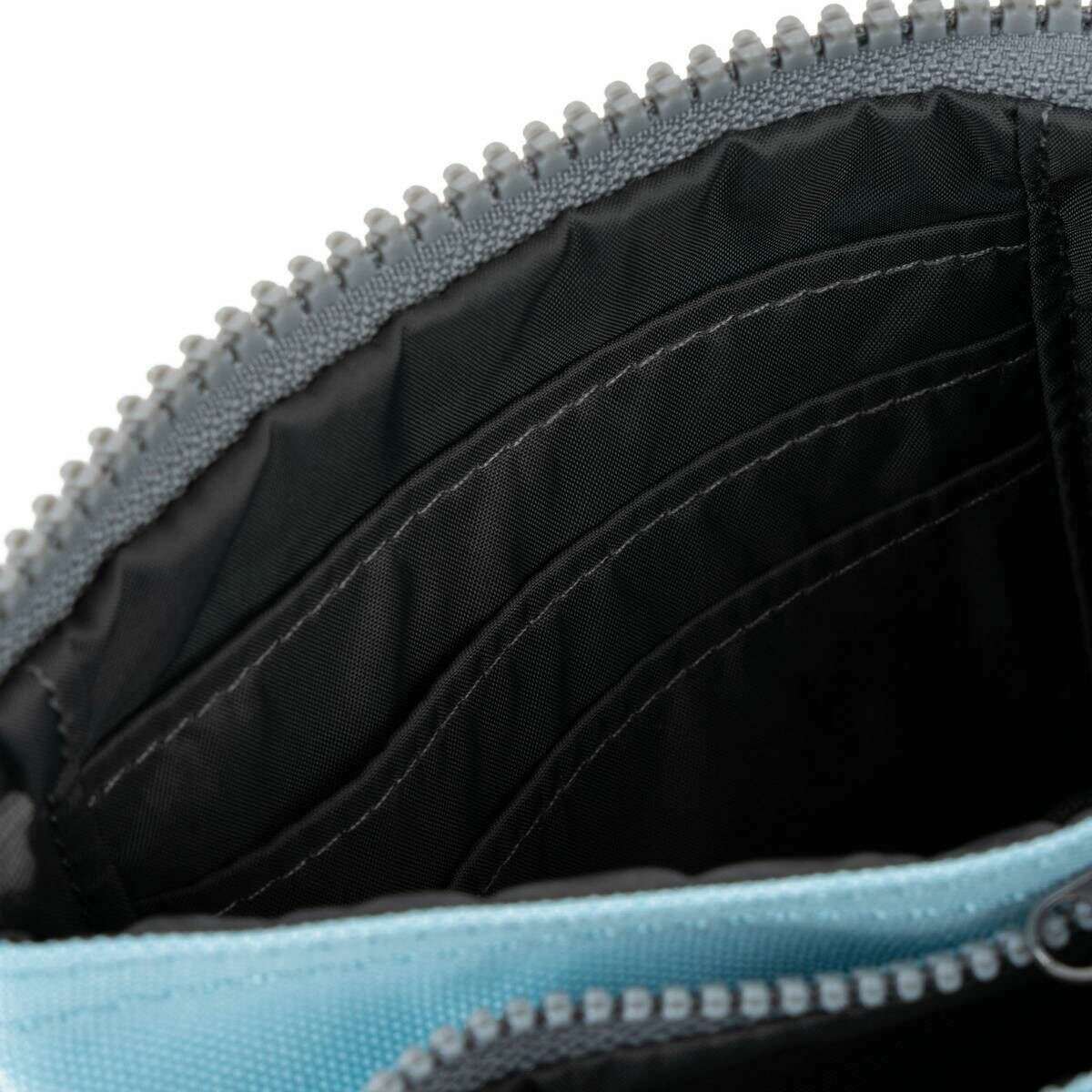 Roka Carnaby Small Recycled Canvas Wallet - Ice Blue - Image 6