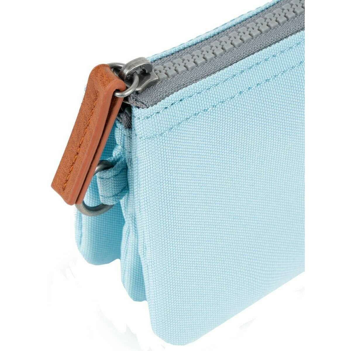 Roka Carnaby Small Recycled Canvas Wallet - Ice Blue - Image 7