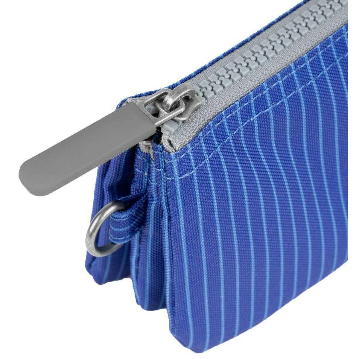 Roka Carnaby Small Recycled Canvas Wallet - Light Wash Denim Blue - Image 7