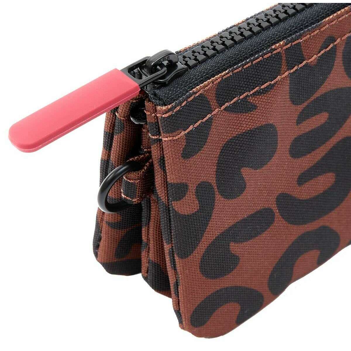 Roka Carnaby Small Recycled Canvas Wallet - Scarlet Leopard - Image 5