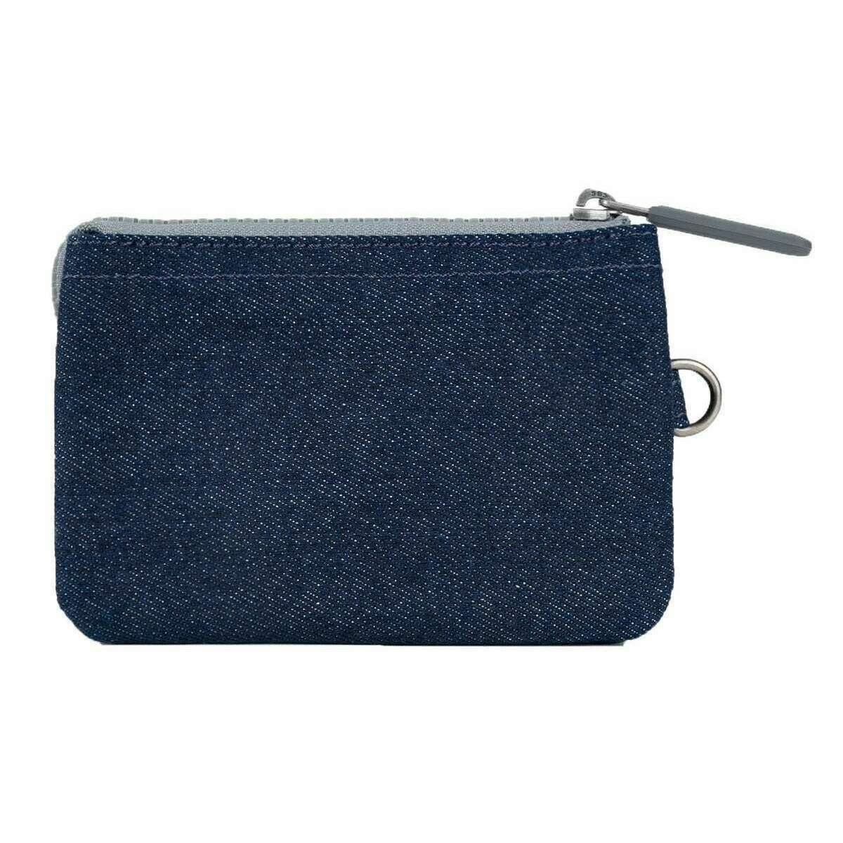 Roka Carnaby Small Recycled Cotton Wallet - Dark Denim Blue - Image 2