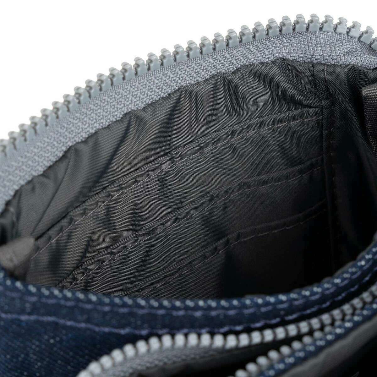 Roka Carnaby Small Recycled Cotton Wallet - Dark Denim Blue - Image 5