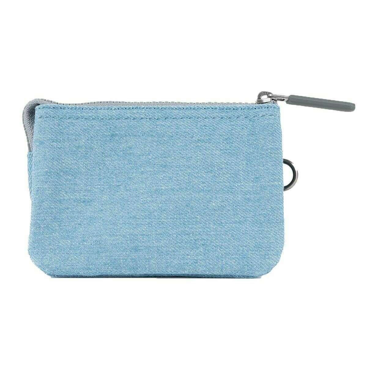Roka Carnaby Small Recycled Cotton Wallet - Light Denim Blue - Image 2